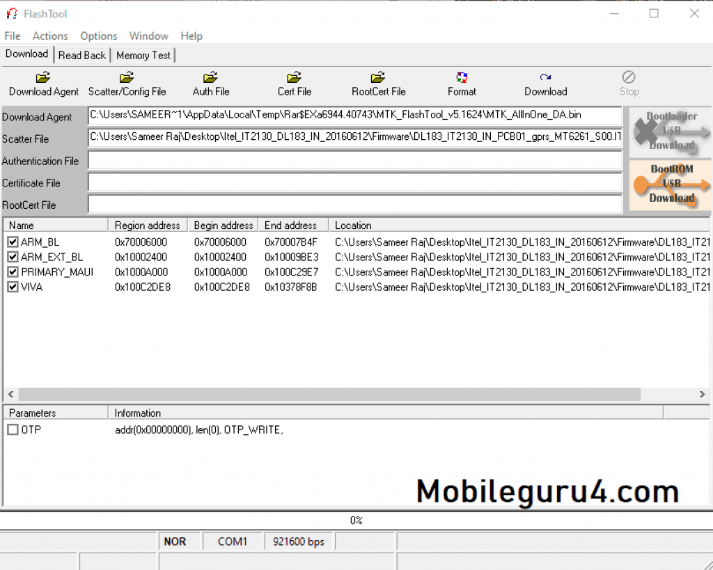 MTK Flash Tool