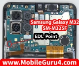 Samsung M32 SM-M325F EDL Point (Test Point) FRP Bypass & Lock Remove